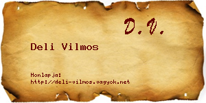 Deli Vilmos névjegykártya